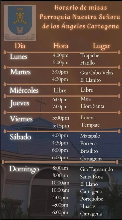Horario de las Misas